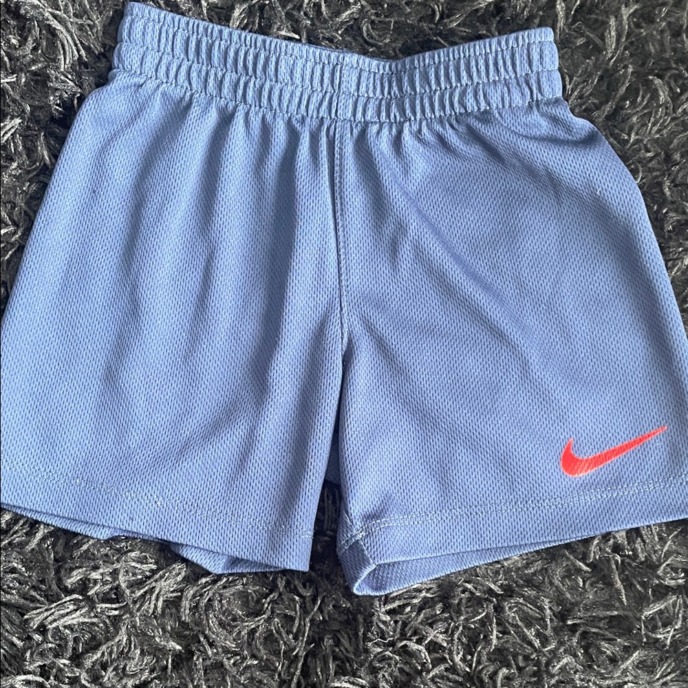 Nike Kids Blue Shorts with Red Logo